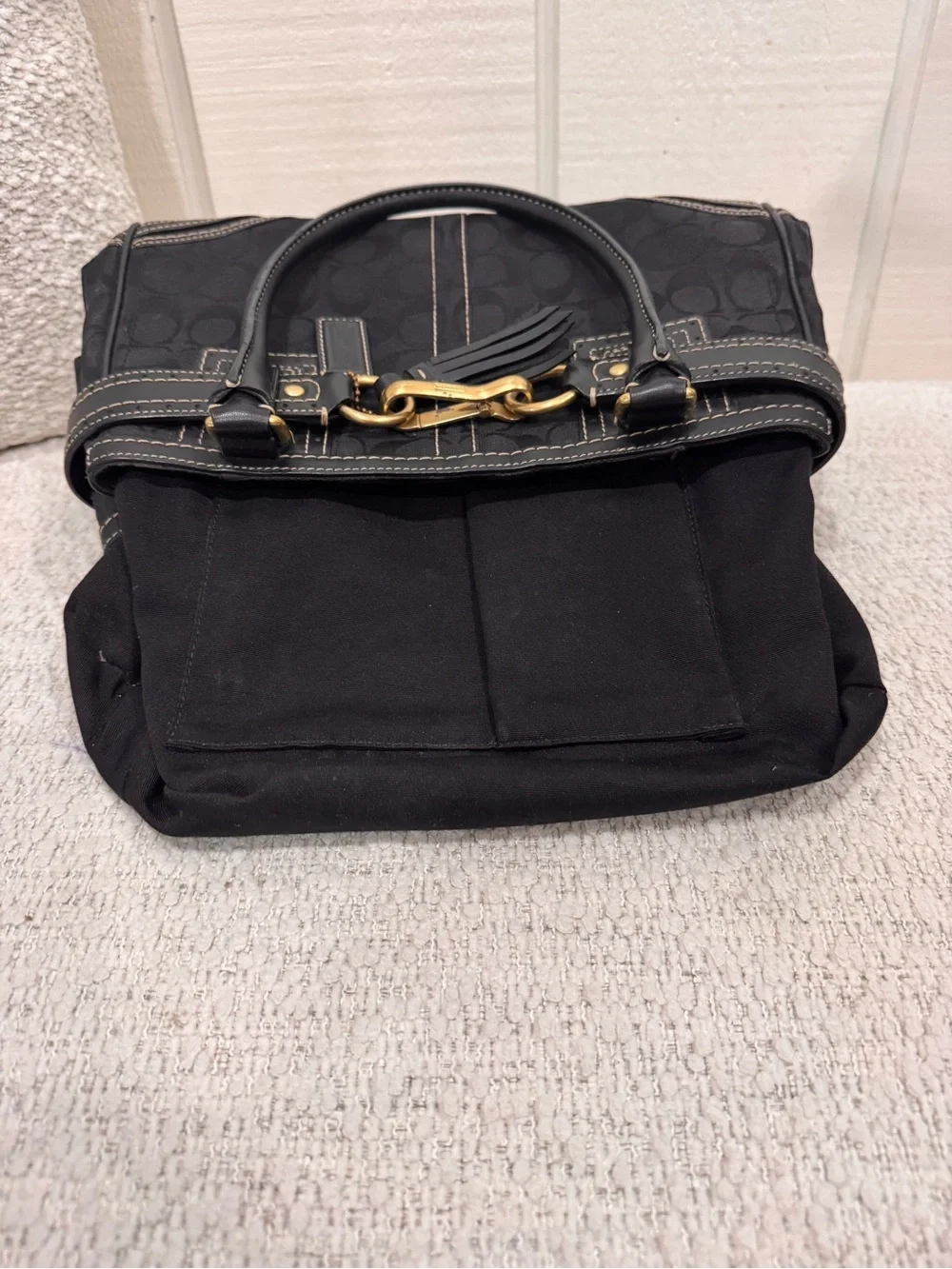 Vintage Coach Hampton Signature C Satchel